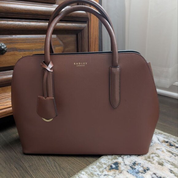 Radley London Liverpool Street 2.0 Medium Leather Satchel Bag Tortoise Color - Picture 2 of 15